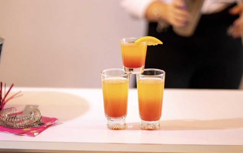 Layered cocktail shots